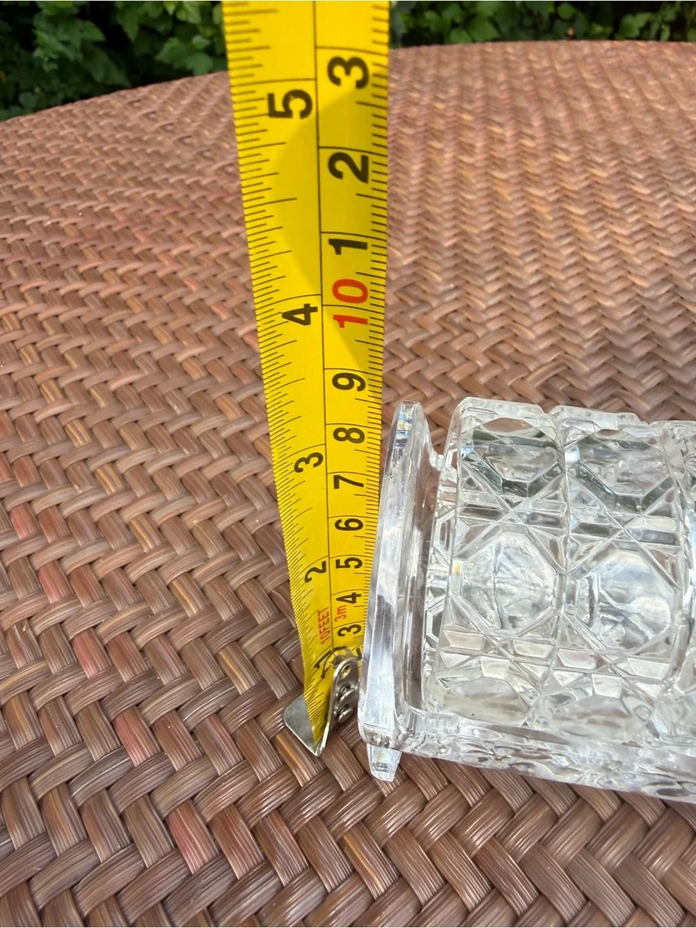 Vintage Cut Crystal Napkin Rings Set of 12 with Matching Holder Stunning